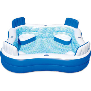 Piscine gonflable profonde de 88 po x 88 po x 26 po avec couvercle