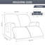 Housse extensible pour causeuse inclinable - Protecteur de canapé en jacquard 6 pièces pour causeuse inclinable double-768202078