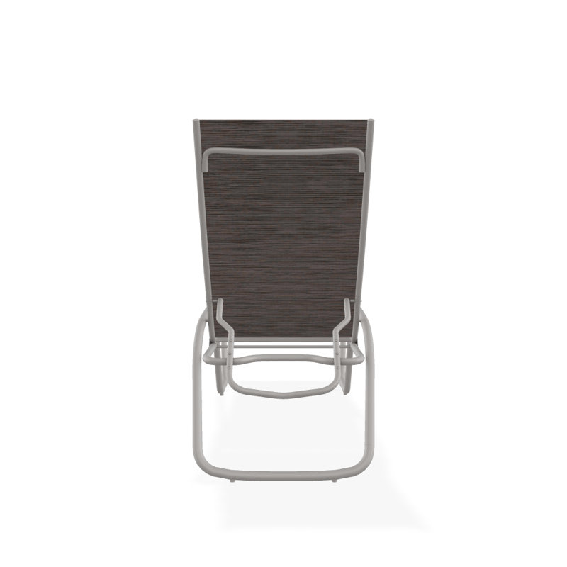 Outdoor Rust-Resistant Metal Chaise Lounge, Textured Warm Gray, James