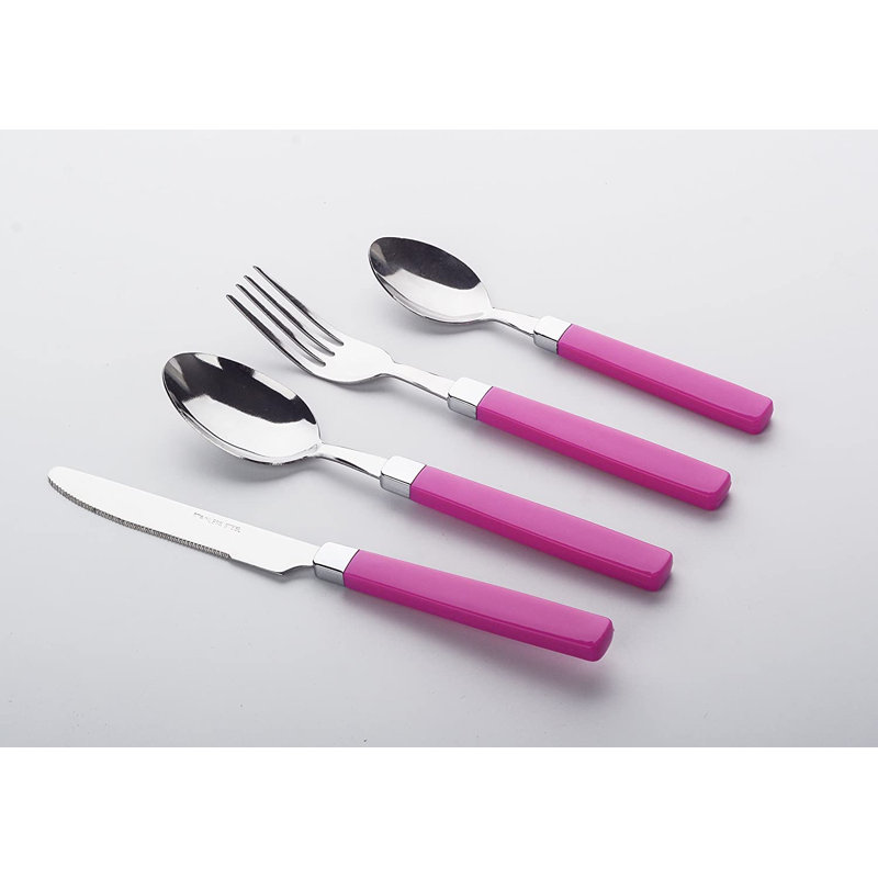 Cutlery 16 Piece Cutlery Set, Service for 4, Pink