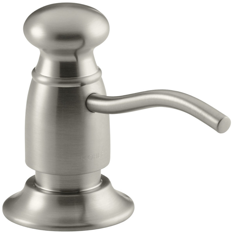 Traditional Design Soap/Lotion Dispenser, Vibrant Brushed Nickel