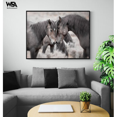 Chevaux, reproduction murale de photo, décoration murale équestre encadrée, art mural chevaux sauvages, photographie d'art cheval, art mural encadré, art mural surdimensionné 44171