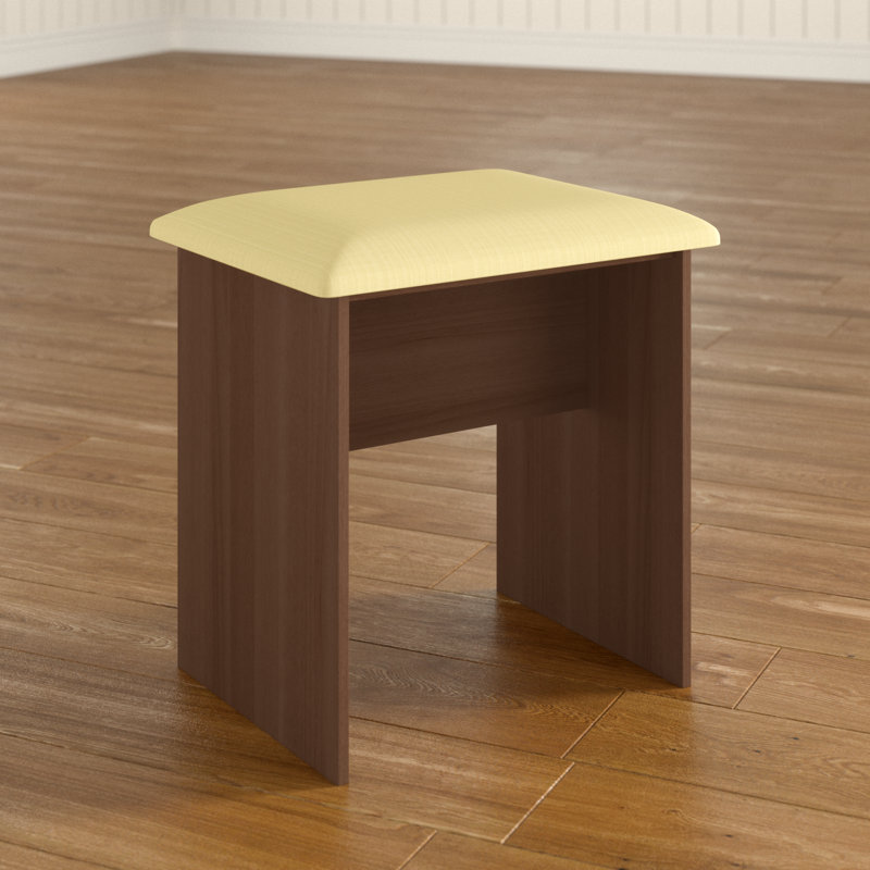 Fully Assembled Rosio Dressing Table Stool, Bordeaux Oak, Yellow