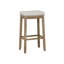 Tabouret en bois massif avec siège rembourré Bartonville-929350069-875261410