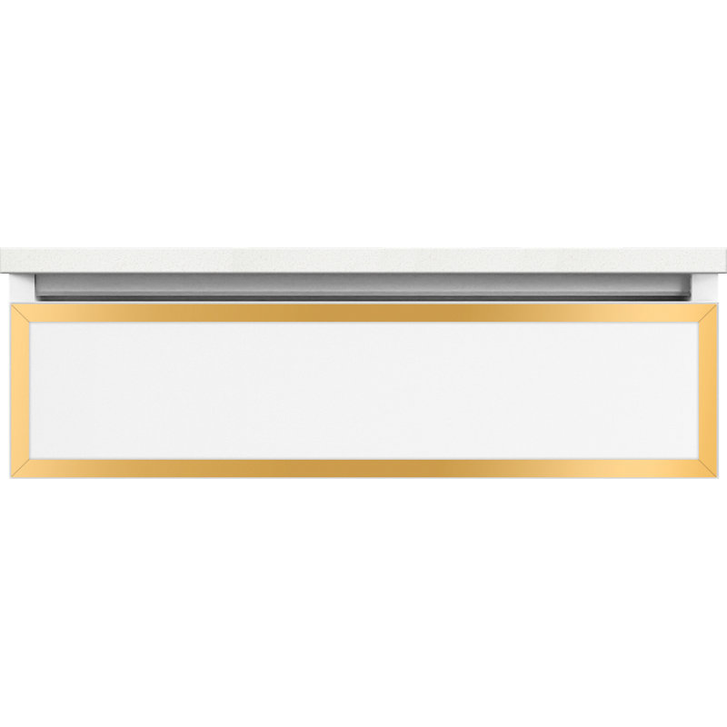 Profiles Framed 30" Single Bathroom Vanity Base Only, Beach/Matte Black, Yes, Tip Out Drawer