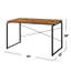 Bureau d'écriture avec plateau en bois, chêne et noir