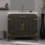 Meuble-lavabo simple. Ensemble de comptoir, miroir et robinet-919347303