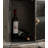 22.83" Black Rectangular Solid Wood Wine Rack