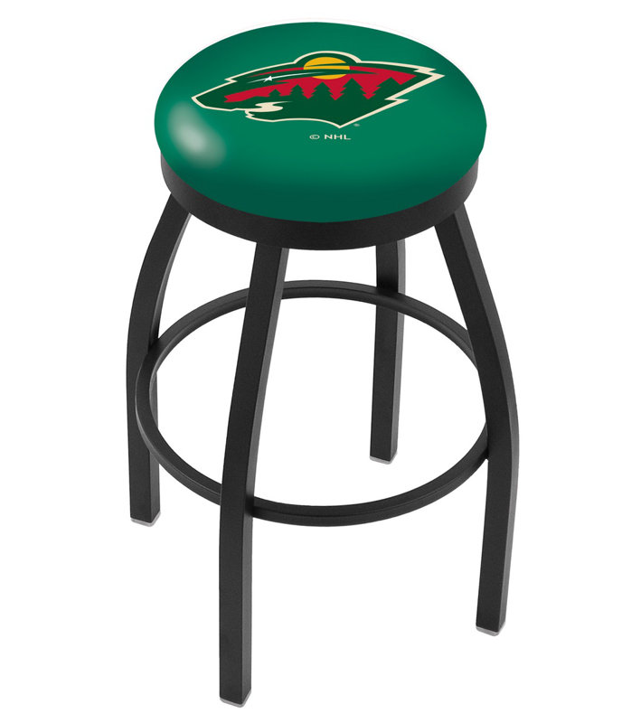 Tabouret de bar pivotant de 30 po NCAA, Ride noire, Minnesota Wild
