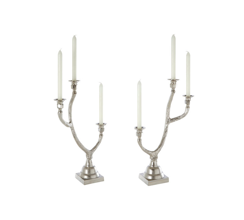 Connally 2 Piece Metal Tabletop Candelabra Set