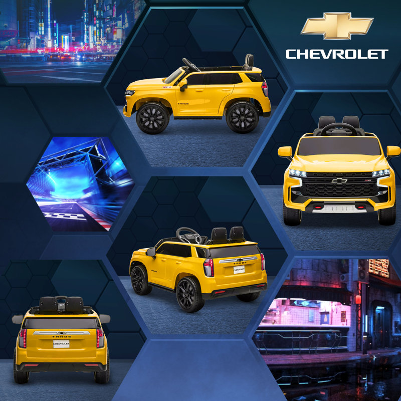 Yellow 12V Electric Ride-On Car with Remote Control