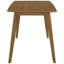 Table de salle à manger à finition châtaignier en bois massif - Pieds rectangulaires en angle pour une surface attrayante et durable