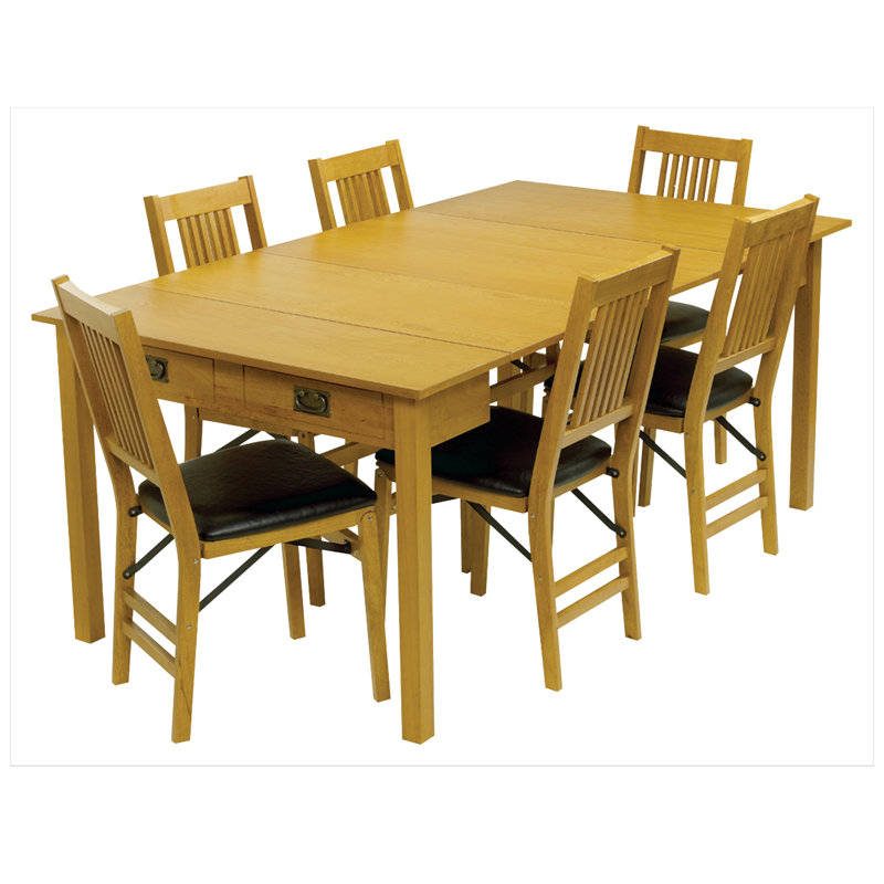 Extendable Solid Wood Base Dining Table, Oak