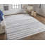 Tapis rayé ivoire / gris clair Alline-268771858