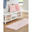 Tapis uni / rayé de couleur anglaise rose / ivoire Fladena-2073728108