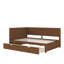 Un lit de jour en bois simple avec deux tiroirs de rangement et une barrière de sécurité d'inspiration rustique-1780140008