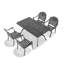 Table et chaises de patio en fonte d'aluminium avec rembourrage - 4 housses de protection