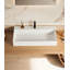Lavabo vasque rectangulaire à fixation murale 36 po x 18 po à surface solide avec trou pour robinet