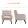 73cm Wide Tufted Polyester Armchair with Solid Wood Legs
