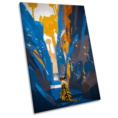 Z0087 Tiger Stalking - Wrapped Canvas Print