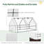 Jardin extérieur avec grandes portes à fermeture à glissière et housse en polyuréthane-125847279