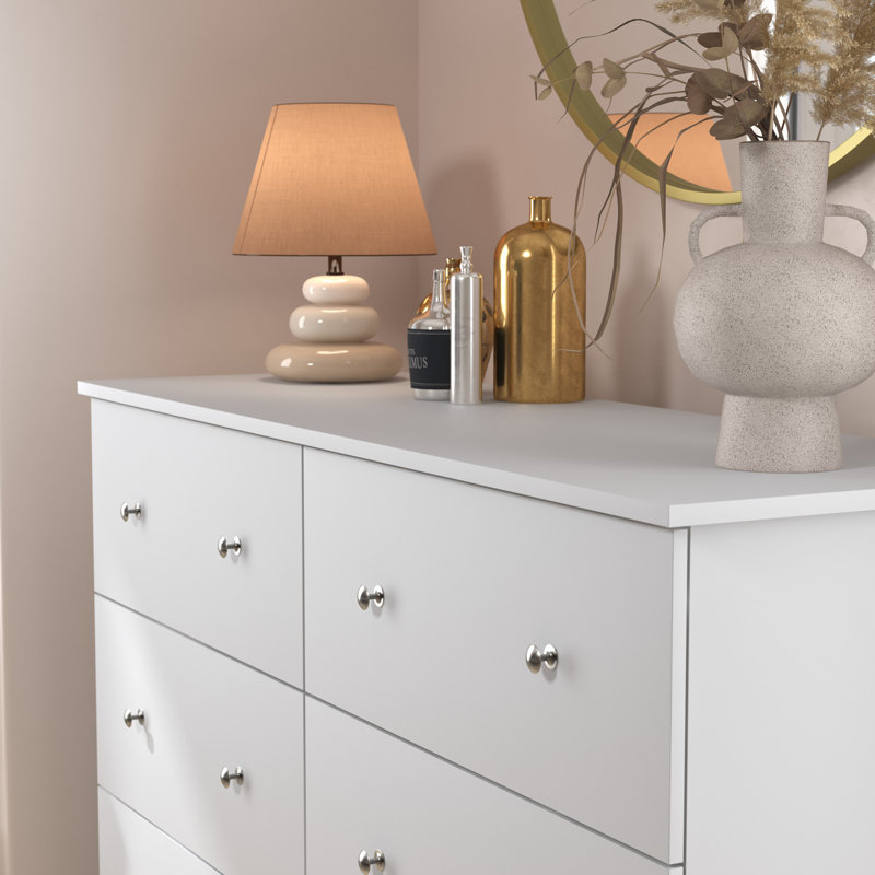 Blaklee 6 Drawer Dresser 47.24'' W, White