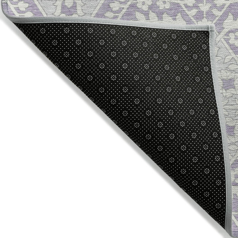 Tapis intérieur / extérieur en polyester tissé à la machine mâle Mauve, Tapis de couloir 2 pi 3 po x 7 pi 6 po