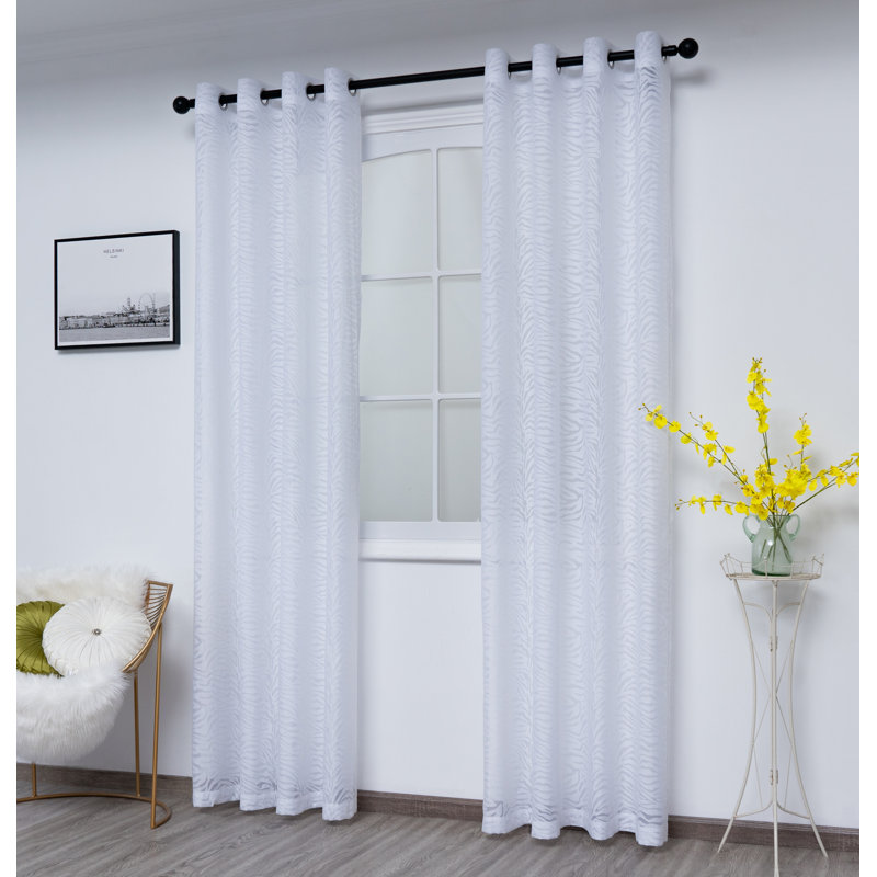Zebra Sheer Curtain Set of 2