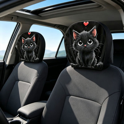 headrest cover Printed Car Headrest Covers Stylish Automotive Head Pillow Protector CasesSoft Breathable Decorative Headrest Cushion Covers For Car Interior
