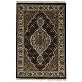 Nodie Oriental Area Rug in Black