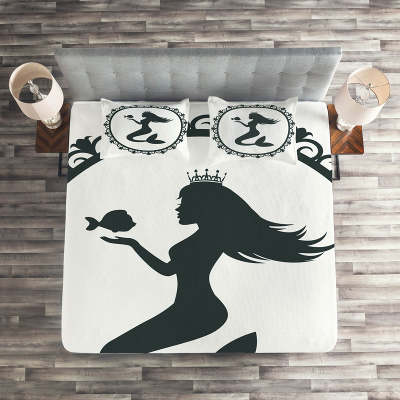 Polyester Coverlet, King Bedspread + 2 Shams