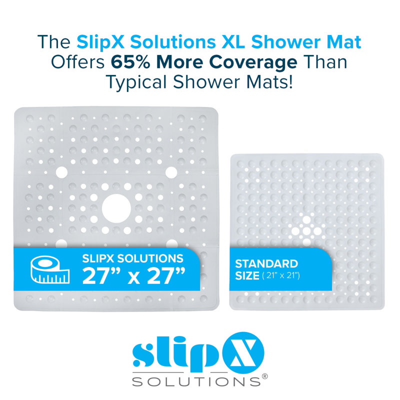 Buskerud Extra Large Shower Mat, Solid White
