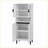 4-Door Tall Storage Bookcase with Tempered Glass, Adjustable Shelves | White MDF Engineered Wood