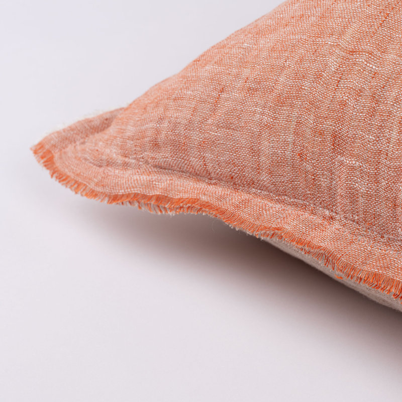 Brissia Tangerine, Linen Pillow - Euro, Tangerine