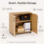 Marjorie Wood Storage Cabinet with Lock, 2 Door Locking File Tool Cabinet Cupboard with Adjustable Shelf-30562431