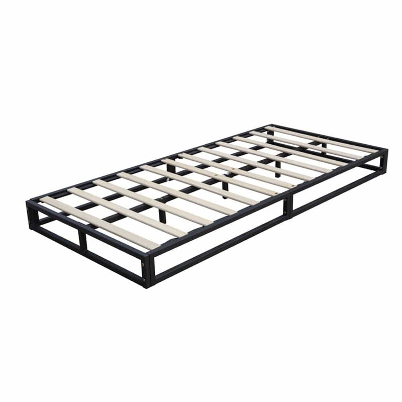 BASICS Metal Platform Bed Frame With Slatted Frame, Single (3')