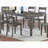1Pc Contemporary Dining Table Rectangular Gray Finish