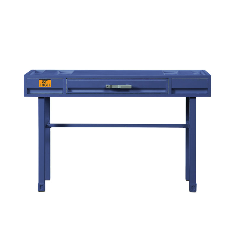 Bureau, bureau bleu industriel moderne avec rangement fonctionnel et structure en métal durable