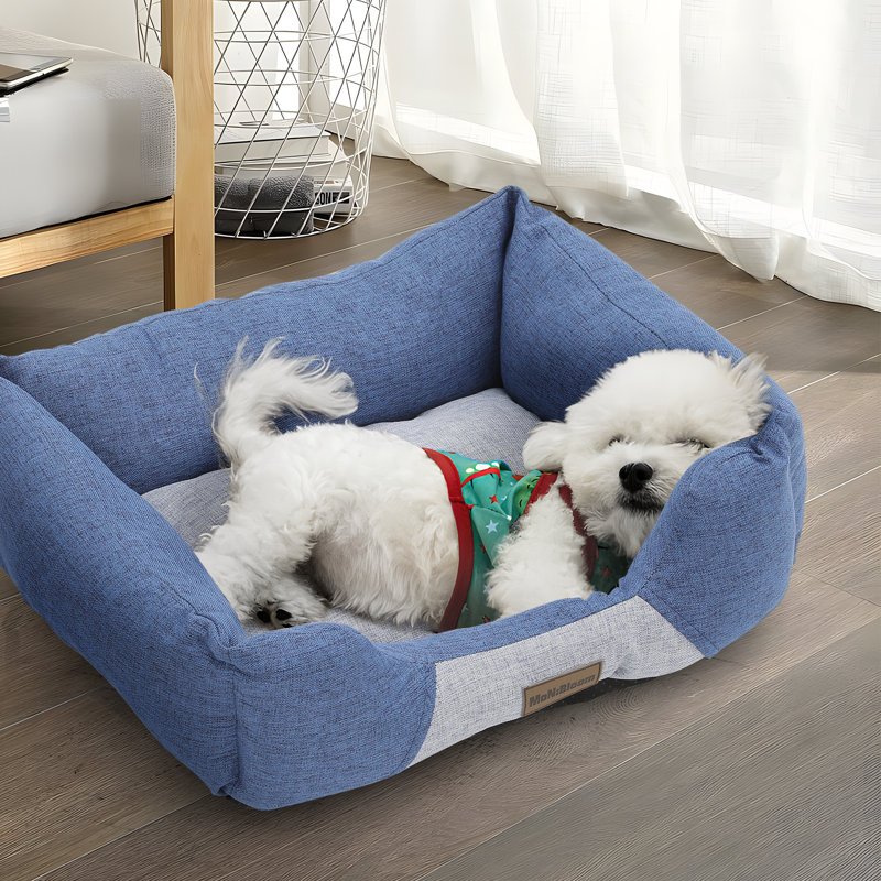 Lit pour chien Cuddler, canapé-lit pour chien avec côtés, fond antidérapant pour petits et moyens chiens, lavable à la machine