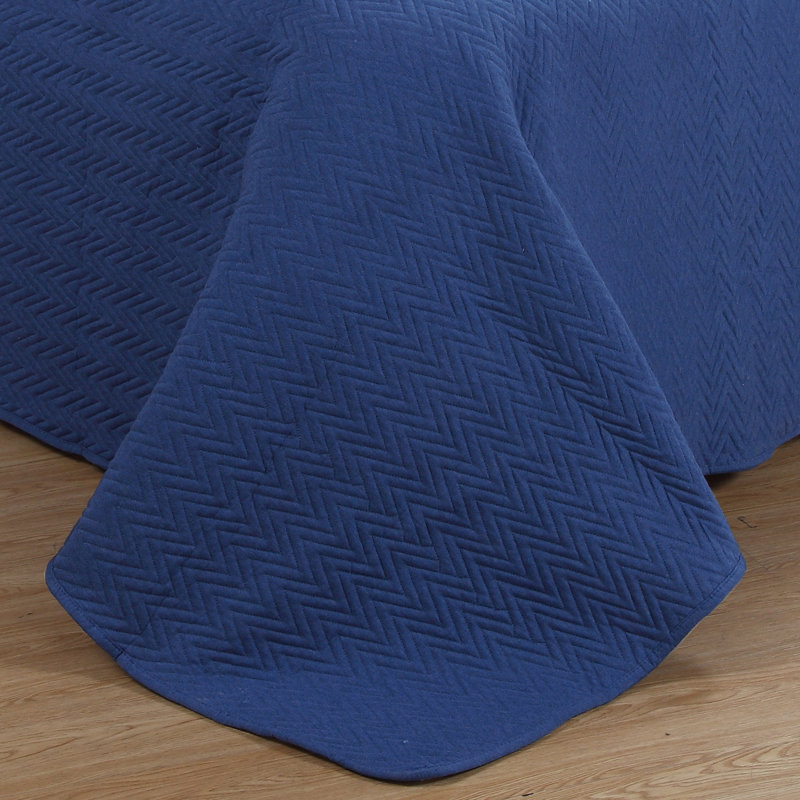 Jersey Knit Quilt, Twin Quilt, Navy