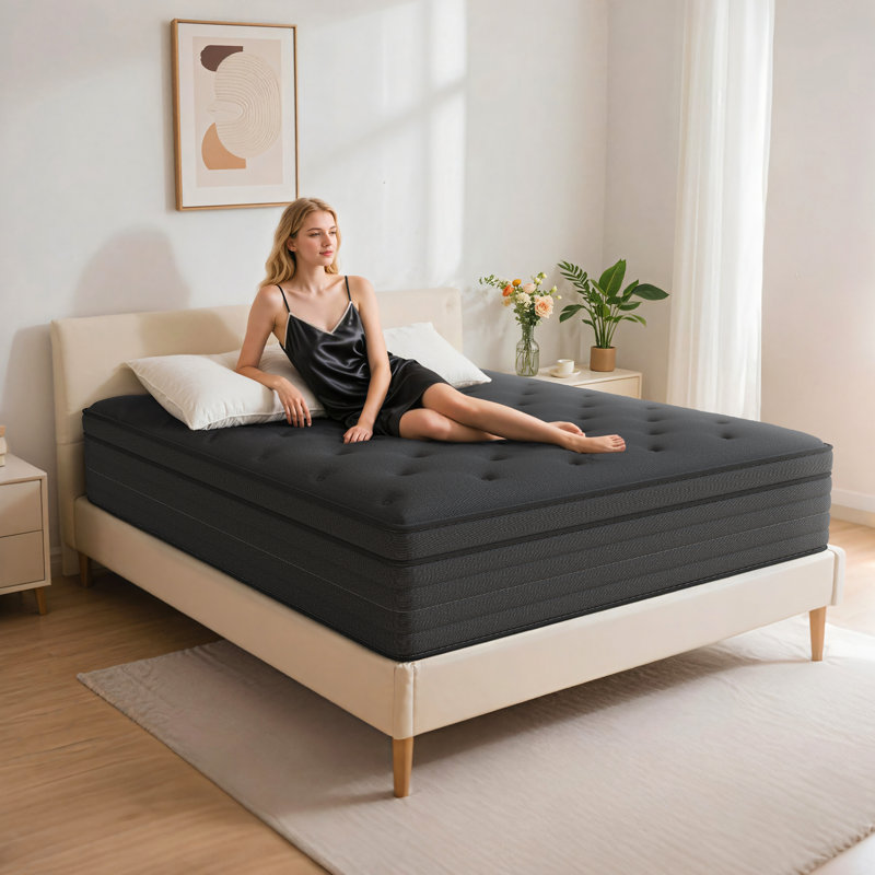 Matelas hybride à ressorts ensachés Morganville, Lit double, 12"