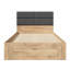 Natural Oak Effect Wooden Bed with 3 Drawers & LED Reading Light-1841214127