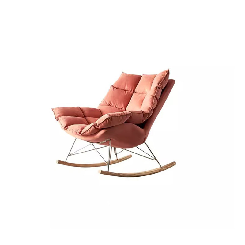 Chaise berçante créative et décontractée, Rose