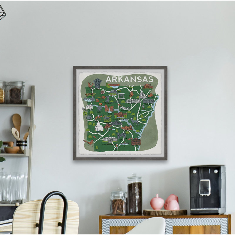 " Green Arkansas " Painting Print, 12" H x 12" W x 1.5" D