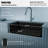 Karran Quartz 34'' X 21-1/4'' Single Bowl Farmhouse/Apron Front Kitchen Sink Kit-49947624