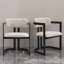 Ensemble de 2 chaises de salle à manger rembourrées, sièges en tissu avec structure en métal-1949761692-1949761693