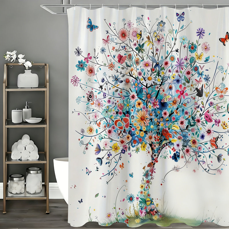 Rideaux de douche avec crochets inclus