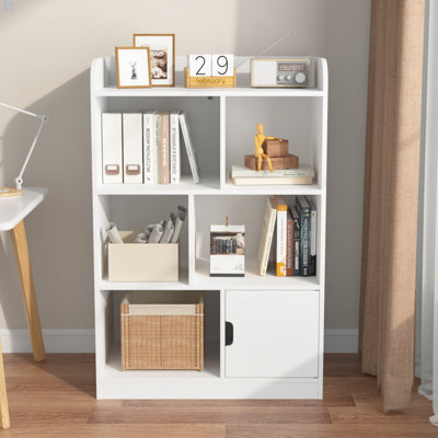 Kids Bookcase, Bookshelf With 6 Compartments, Freestanding Shelves And Cube Organizer, For Bedroom Living Room Office Closet School by Wrought Studio