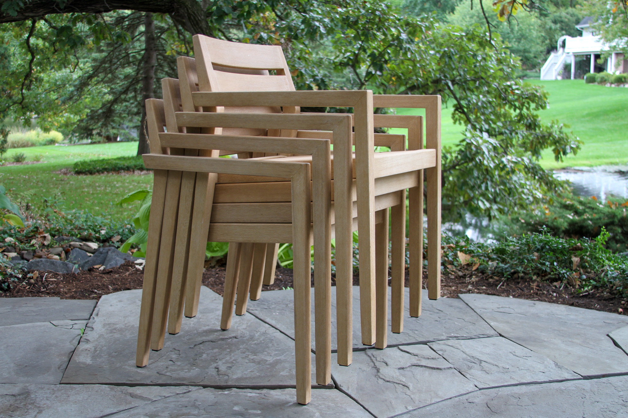 Fleur Outdoor Stacking Dining Armchair Birch Lane