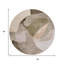 Tapis extérieur rond lavable abstrait taupe et beige 8 '